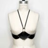 underbust leather harness bra