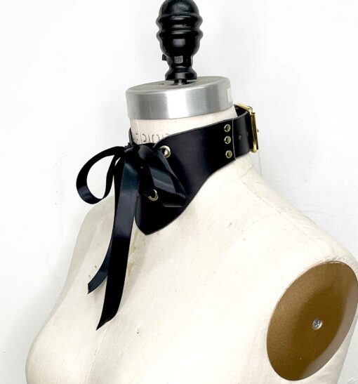 Nox Ribbon Leather Posture Collar - Image 2