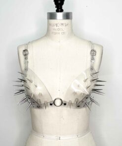 Andromeda Spiked Clear PVC Bra