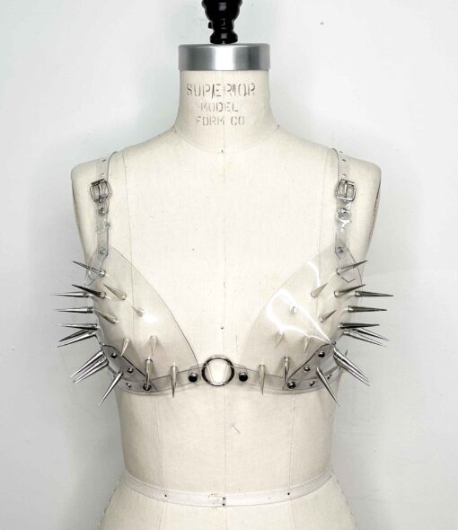 Andromeda Spiked Clear PVC Bra