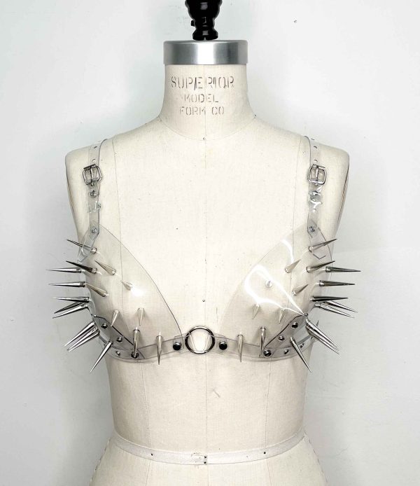Andromeda Spiked Clear PVC Bra