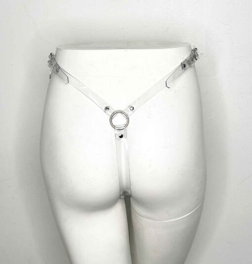 Andromeda Spiked Clear PVC Thong - Image 4
