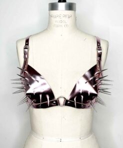 Andromeda Spiked Leather Bra