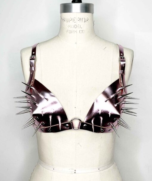 Andromeda Spiked Leather Bra