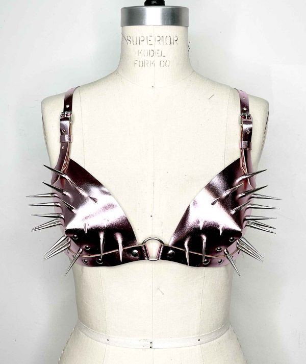 Andromeda Spiked Leather Bra