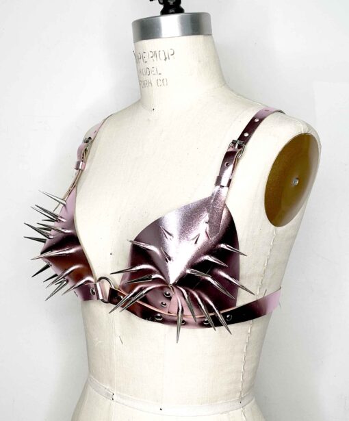 Andromeda Spiked Leather Bra - Image 3