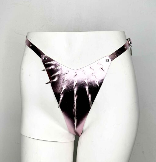 Andromeda Spiked Leather Thong
