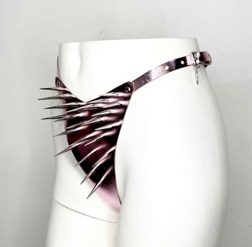Andromeda Spiked Leather Thong - Image 2