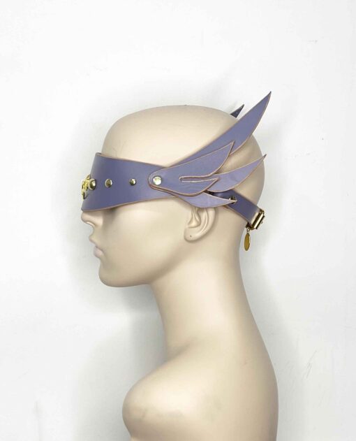 Seraphim Winged Leather Blindfold Visor - Image 3