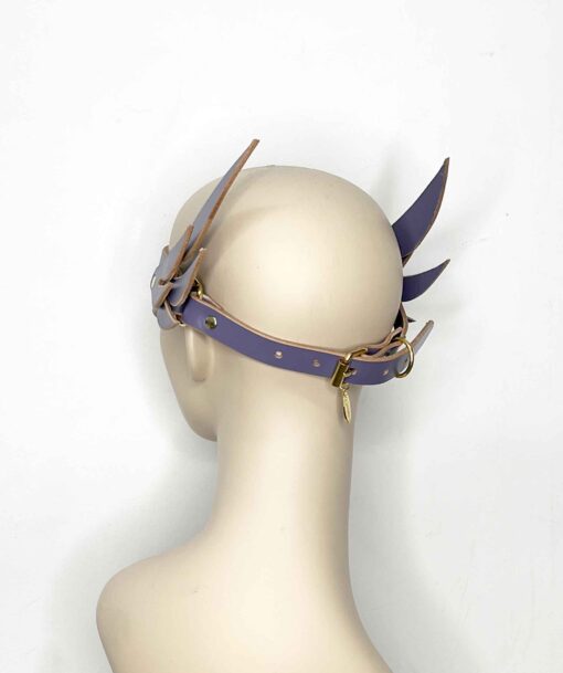 Seraphim Winged Leather Blindfold Visor - Image 4