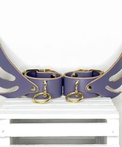 Seraphim Winged Wide Leather Cuffs