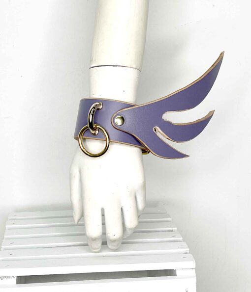 Seraphim Winged Wide Leather Cuffs - Image 2