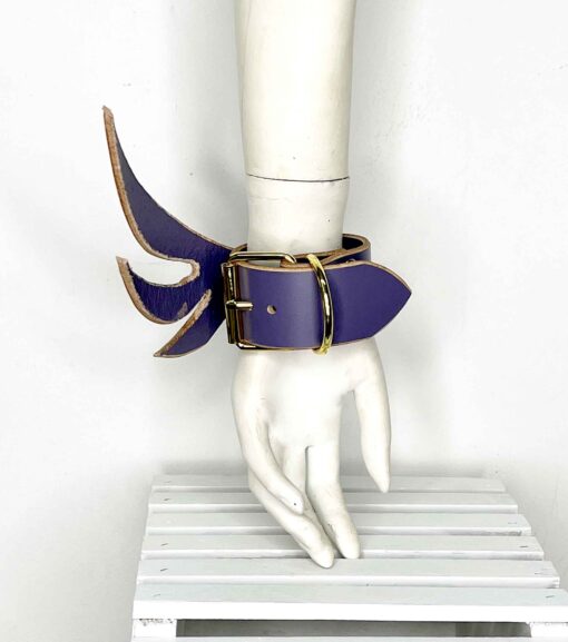 Seraphim Winged Wide Leather Cuffs - Image 3