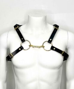 Seraphim Men's Simple Leather Chest Bulldog Harness
