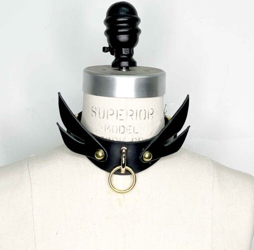 Seraphim Winged Leather Collar - Image 2