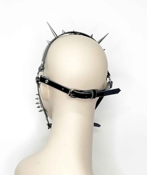 Icarus Spiked Leather Face Mask - Image 4