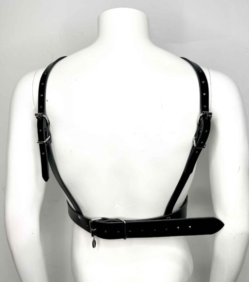 Finn Hinged Men's Leather Chest Harness - Image 3