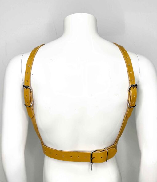 Finn Hinged Men's Leather Chest Harness - Image 6