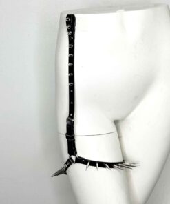 Icarus Single Spiked Leather Leg Garter