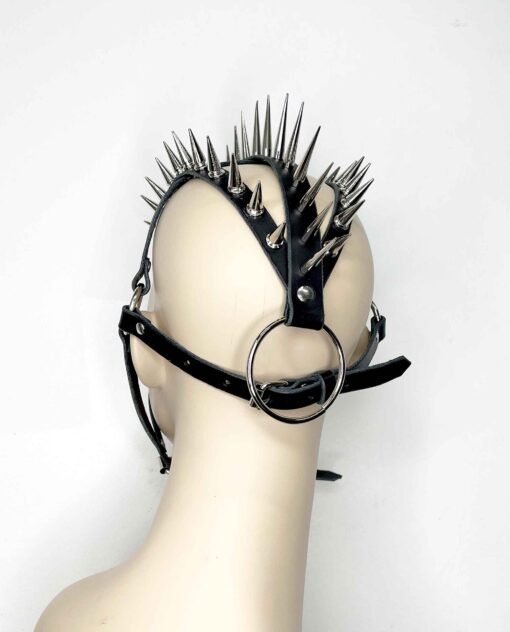 Andromeda Spiked Leather Headdress Mask - Image 4