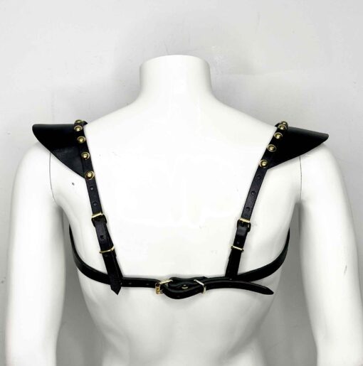 Archer Black Leather Chest Harness - Image 4