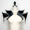 Archer Black Leather Shoulder Mantle