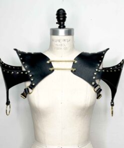 Archer Black Leather Shoulder Mantle