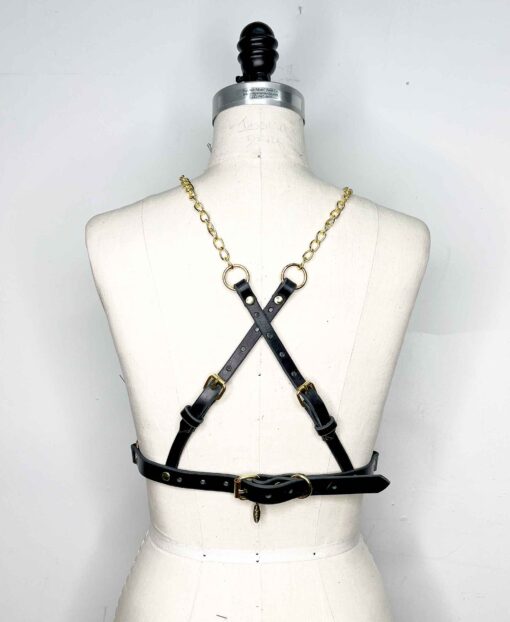 Archer Chain and Leather Underbust Harness - Image 5