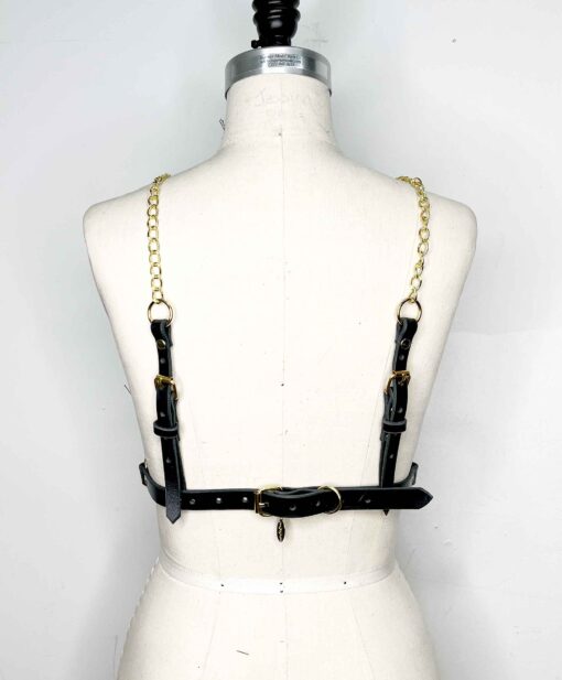 Archer Chain and Leather Underbust Harness - Image 4