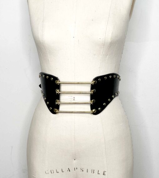 Archer Wide Leather Waist Cincher Belt