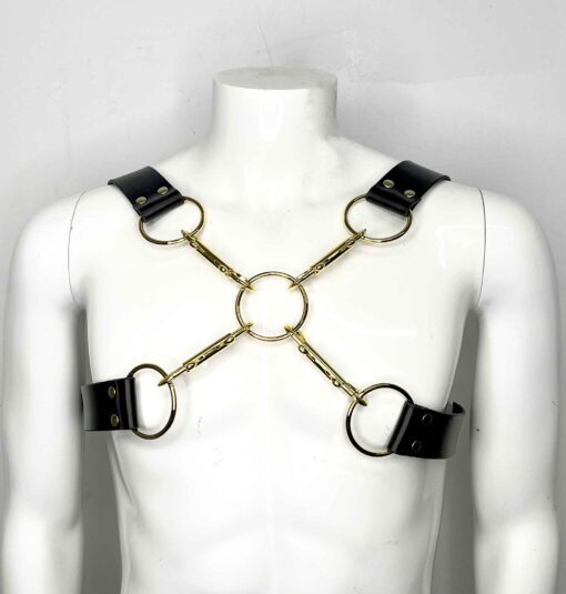 Crossroads Clip Leather Chest Harness