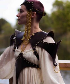 Alternative view of Archer Black Leather Shoulder Mantle