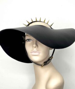Delia Wide Brim Floppy Leather Hat