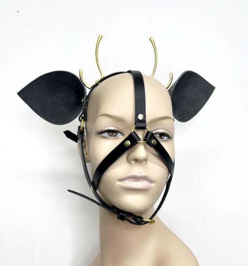 Darling Leather Reindeer Animal Face Harness