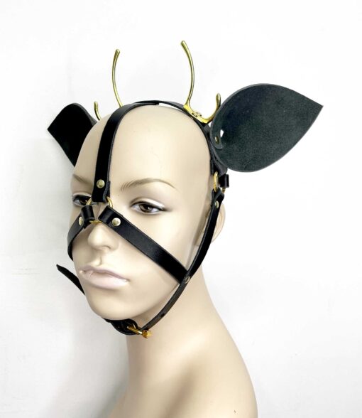 Darling Leather Reindeer Animal Face Harness - Image 3
