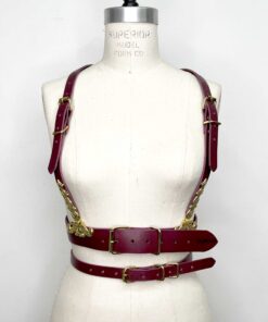 Stalwart Hinged Leather Body Harness