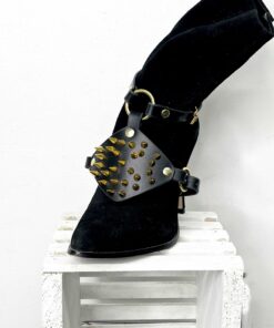Temper Spiked Leather Boot Harness