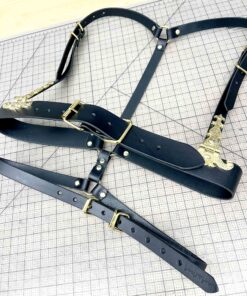 Alternative view of Stalwart Hinged Leather Body Harness