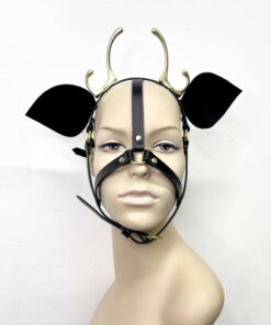 Darling Leather Reindeer Animal Face Harness